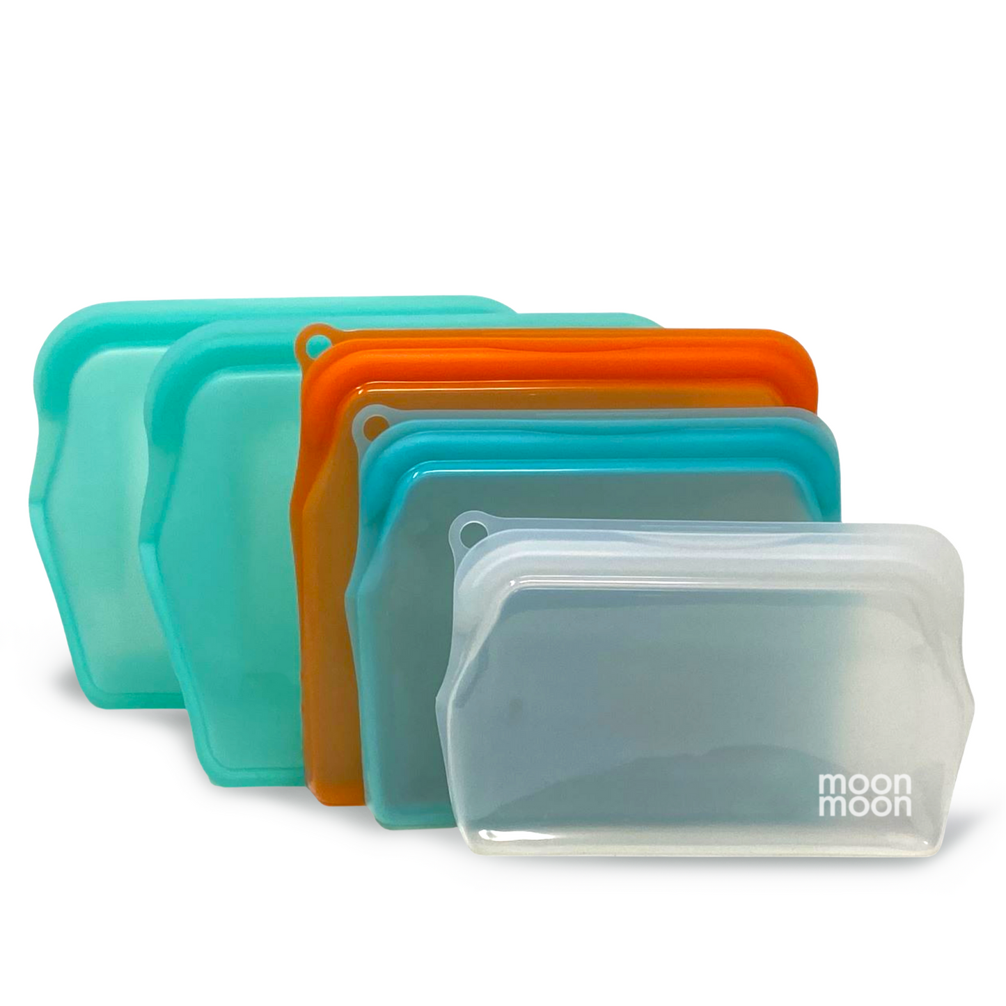 Silicone Food Bags Starter Kit With Aqua XL Bags Moonmoon