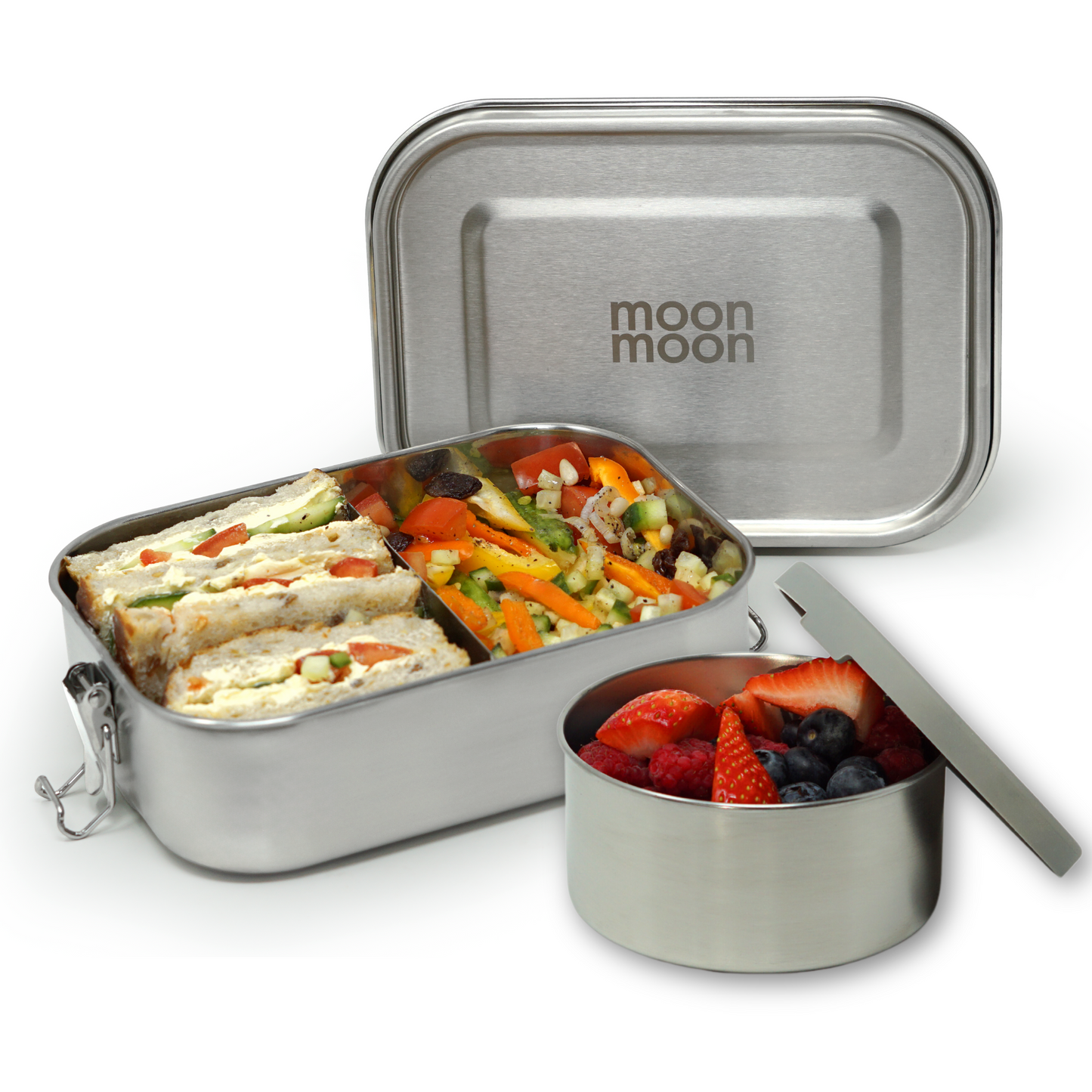 Moonmoon stainless steel lunch box, metal lunch box uk stainless steel bento lunch box stainless steel bento box metal bento box bento lunch box stainless , stainless steel pot Containers for lunch boxes snack boxes for kids stainless steel