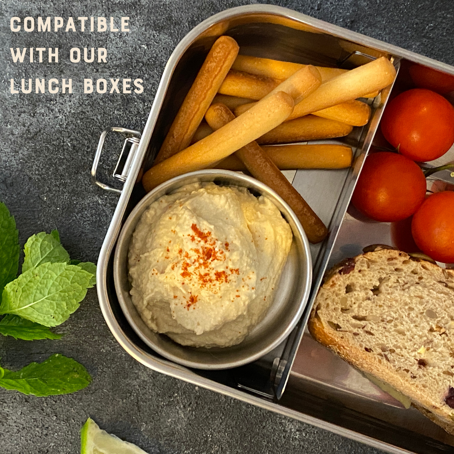 Moonmoon stainless steel snack pots, airtight stainless steel food storage containers, eco friendly snack pots, fruit pots for lunch box, dip pots, metal food storage containers, mintie snack pots, snack boxes for kids bpa free, moonmoon, moonmoon uk, stainless steel snack pots