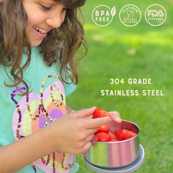 Moonmoon stainless steel snack pots, airtight stainless steel food storage containers, eco friendly snack pots, fruit pots for lunch box, dip pots, metal food storage containers, mintie snack pots, snack boxes for kids bpa free, moonmoon, moonmoon uk, stainless steel snack pots